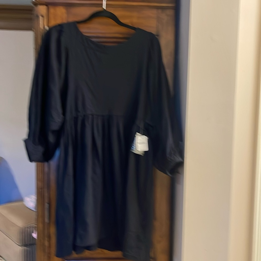 FREE PEOPLE BEACH Black Babydoll Dress NWT Small